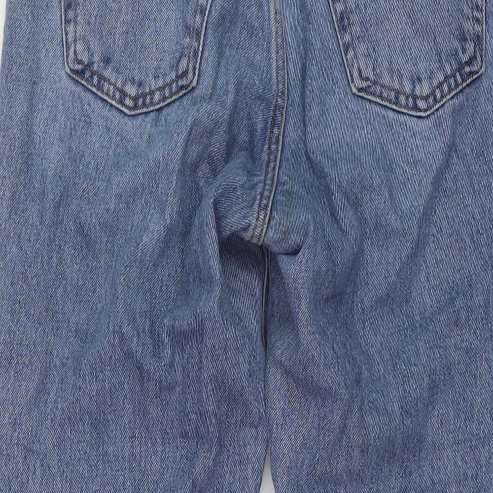Topshop Womens Blue Cotton Mom Jeans Size 26 in L28 in Regular Button