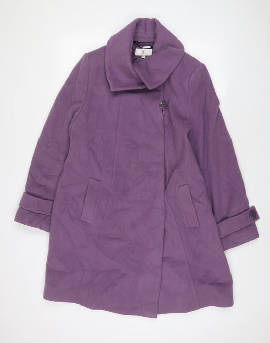 Womens UK Size 14 Cc Purple Overcoat