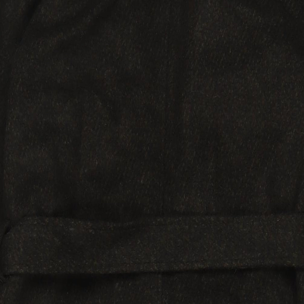 New Look Womens Green Overcoat Coat Size 10 Tie - Belted, Faux Fur