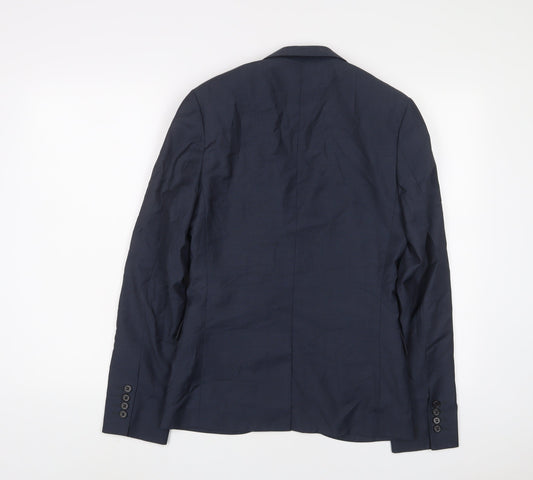 Mens UK Size 34 Topman Regular Blue Suit Jacket