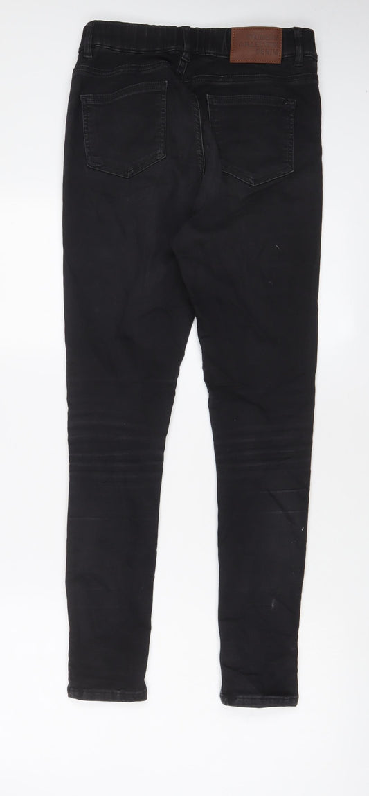 George Womens Black Cotton Skinny Jeans Size 10 L29 in Regular Zip