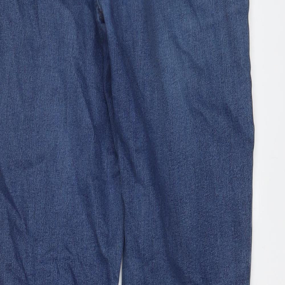 Zara Womens Blue Cotton Skinny Jeans Size 10 L28 in Regular Zip