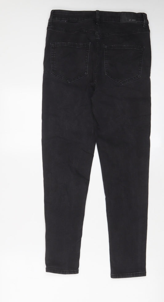 NEXT Womens Grey Cotton Skinny Jeans Size 10 L27 in Regular Zip