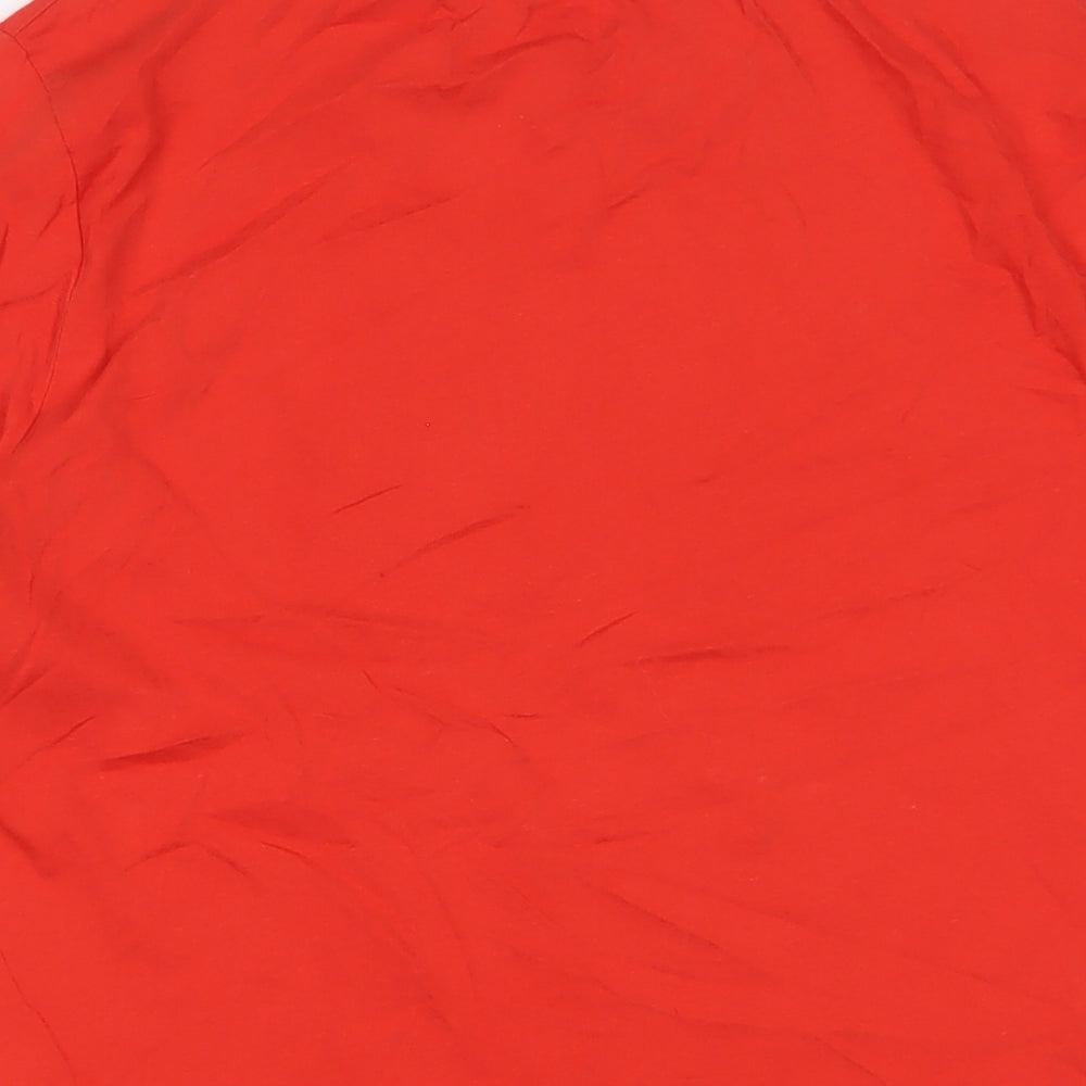 The flash Mens Red Cotton T-Shirt Size L Crew Neck