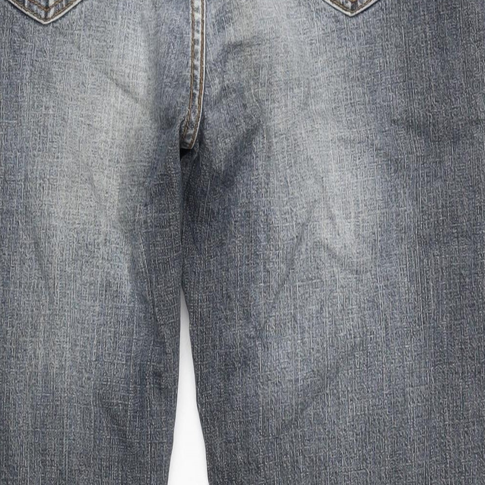 Denim & Co. Mens Blue Cotton Blend Straight Jeans Size 38 in L26 in Regular Zip