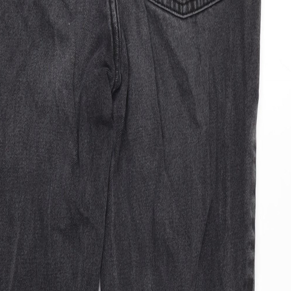 Denim & Co. Womens Green Cotton Straight Jeans Size 8 L27 in Regular Zip