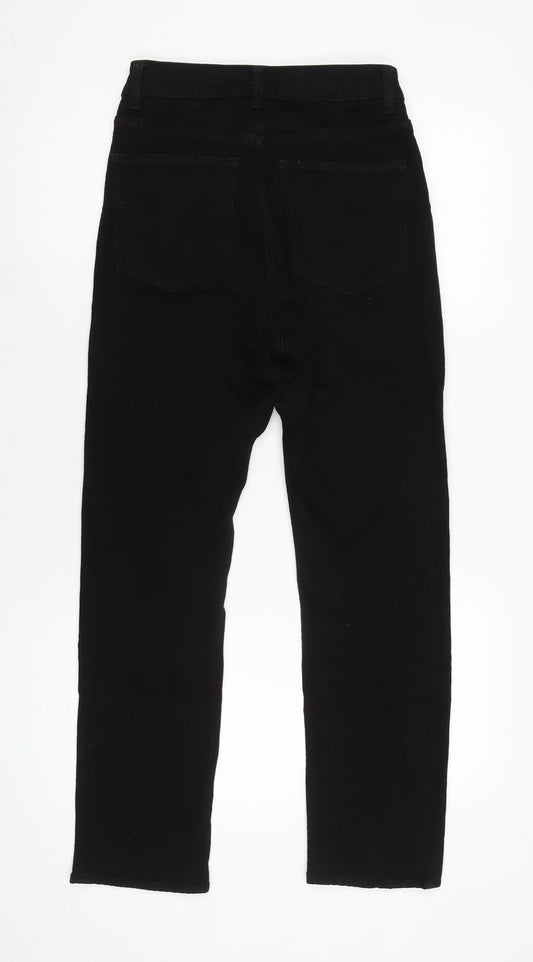 Womens UK Size 8 H&M Regular Fit Straight Black Jeans