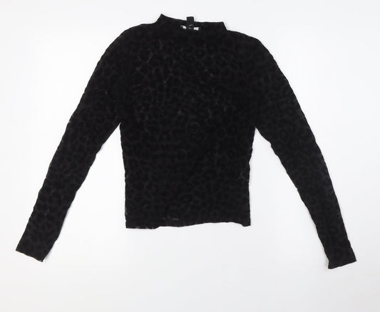 Womens UK Size 8 New Look Black Basic T-Shirt