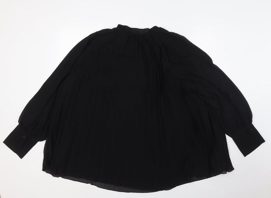 Womens UK Size XL H&M Black Basic Blouse