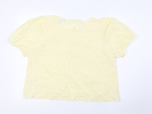 Womens UK Size 18 Dorothy Perkins Yellow Basic Blouse