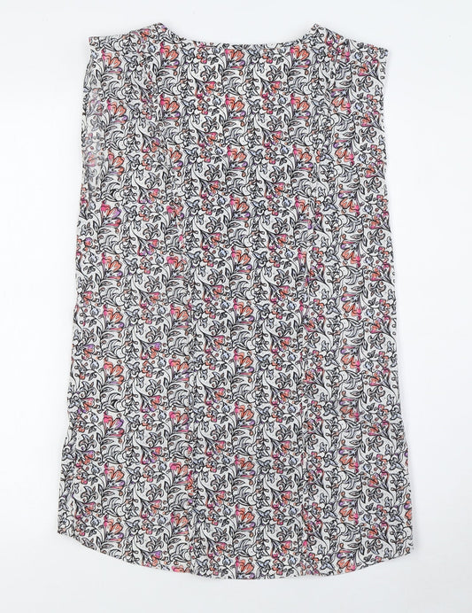 Womens UK Size 8 Warehouse Multicoloured Basic Blouse