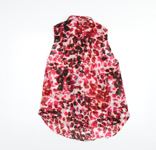 Womens UK Size 10 H&M Pink Basic Button-Up