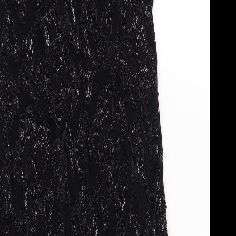 Principles Womens Black Nylon Bodycon Size 12 V-Neck Pullover