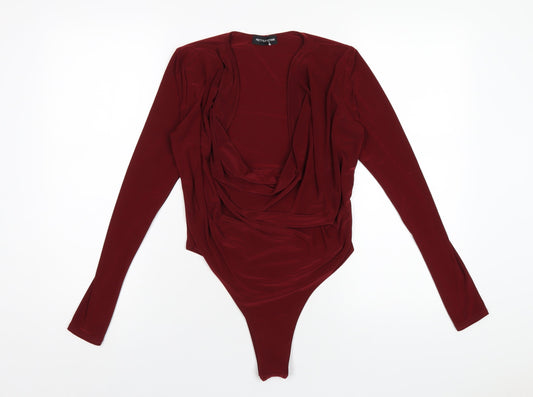 Womens UK Size 8 PRETTYLITTLETHING One-Piece Red Bodysuit