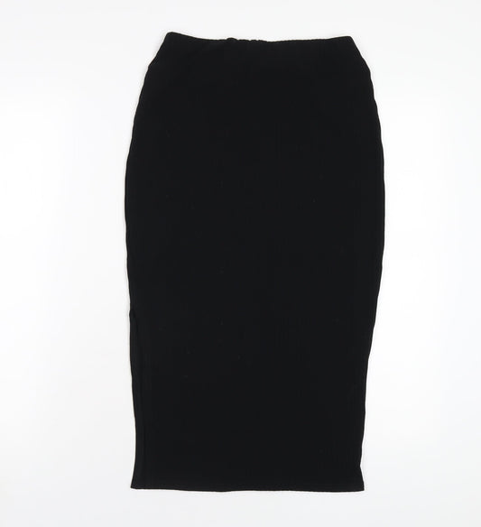 New Look Womens Black Polyester Straight & Pencil Skirt Size 8