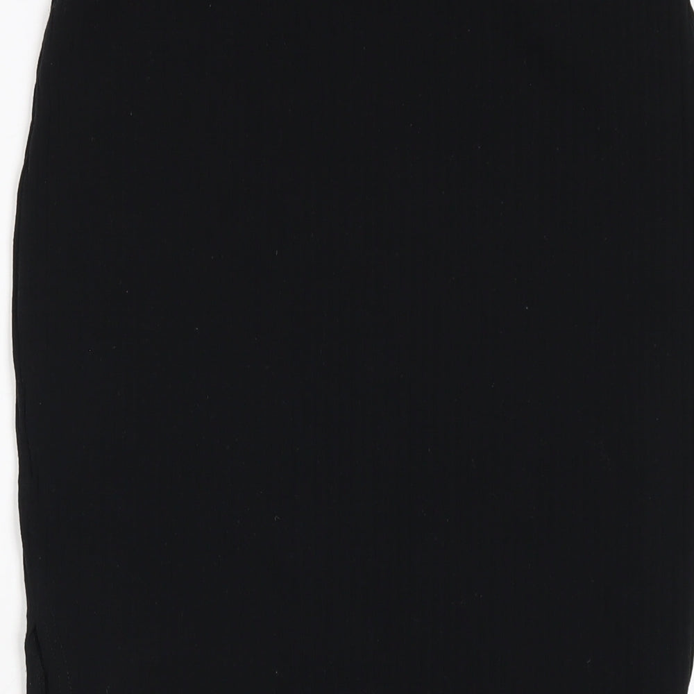 New Look Womens Black Polyester Straight & Pencil Skirt Size 8