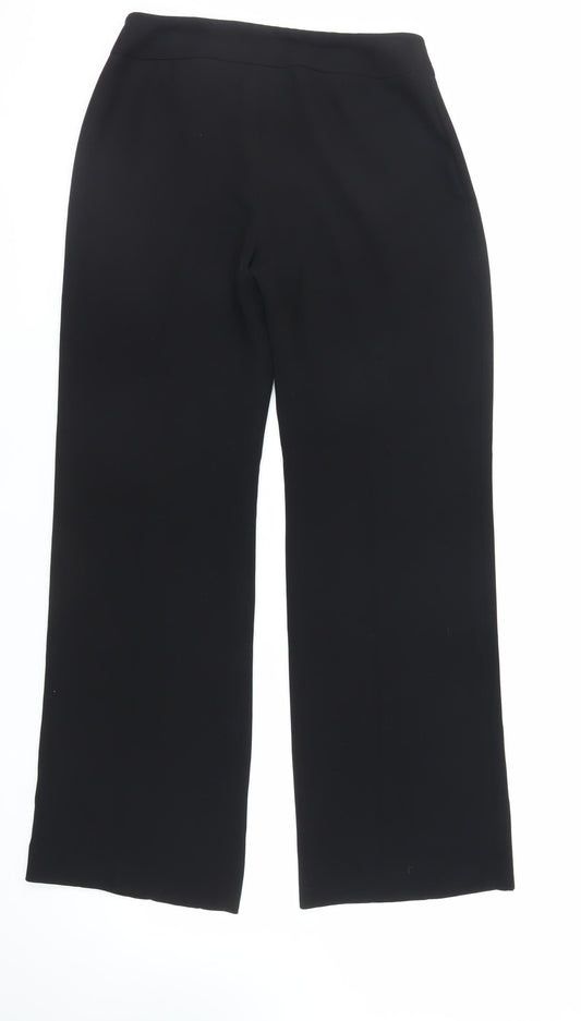 Womens UK Size 10 Principles Regular Fit Dress Pants Black Trousers