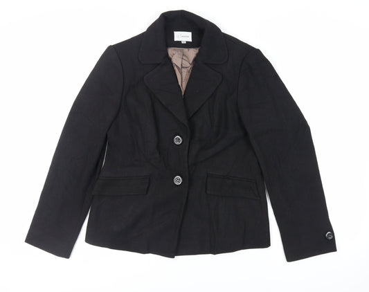 Womens UK Size 16 J.Taylor Black Kimono Coat