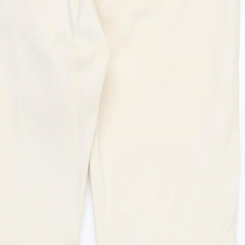 H&M Mens Ivory Cotton Straight Jeans Size 34 in L32 in Regular Zip
