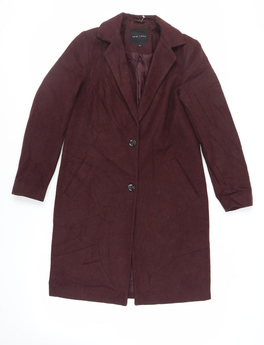 Womens UK Size 8 New Look Purple Overcoat