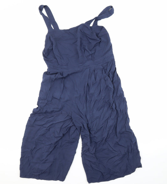 Womens UK Size 12 Warehouse One-Piece Blue Playsuit