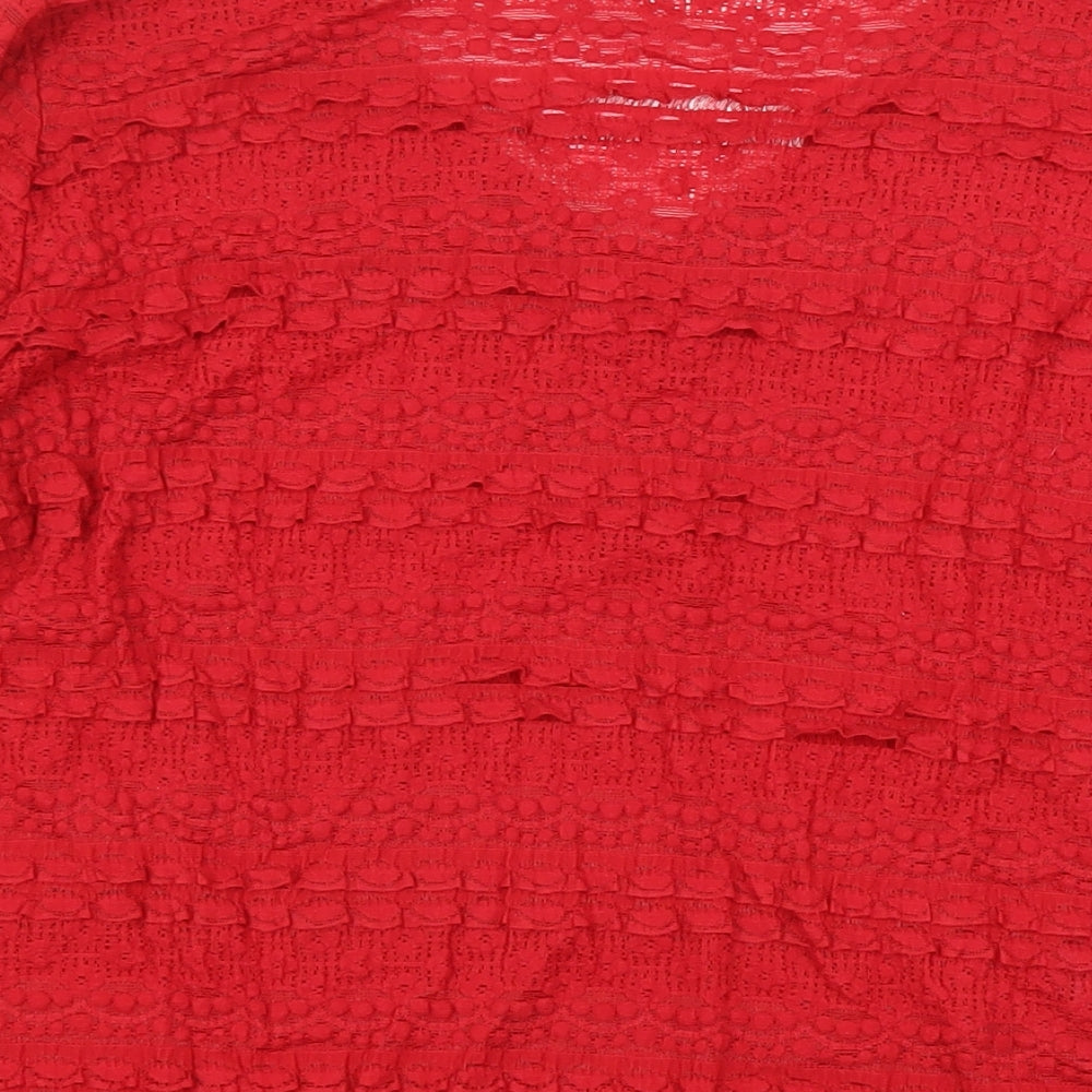 Womens UK Size M Per Una Red Tunic Blouse