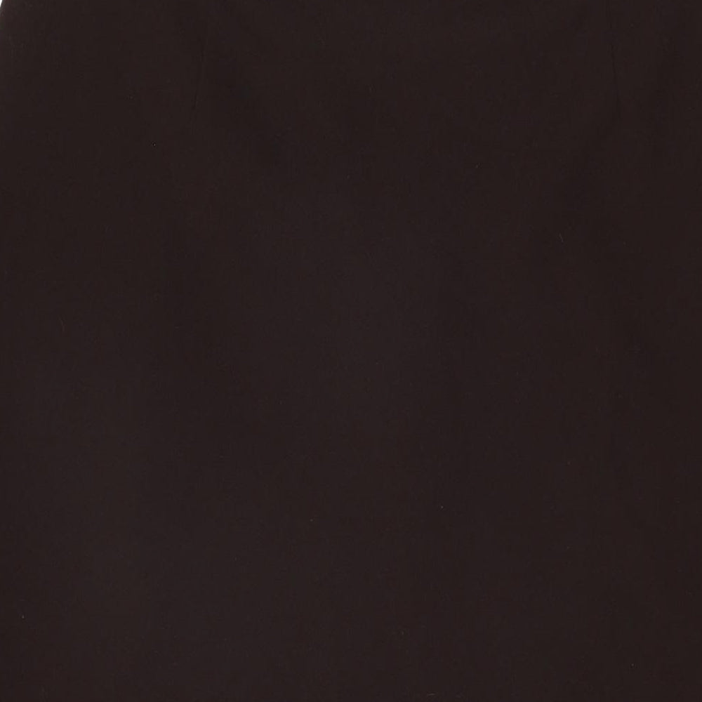 Bonmarché Womens Brown Polyester Swing Skirt Size 16 Zip