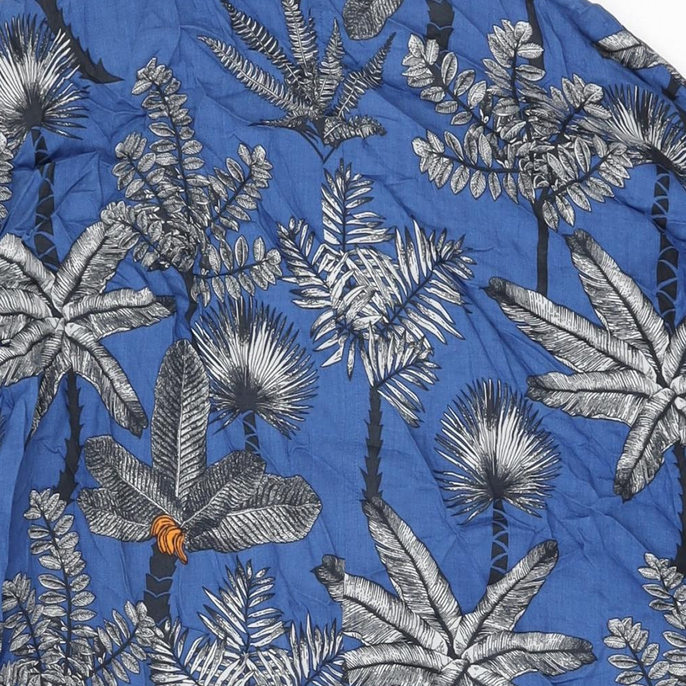 Womens UK Size L NEXT Blue Basic Button-Up