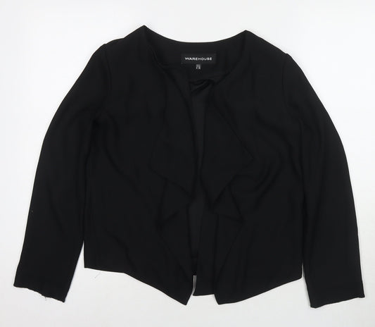 Womens UK Size 12 Warehouse Black Kimono Coat