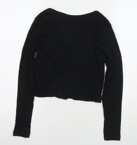 Womens UK Size S Brave Soul Black Jersey T-Shirt
