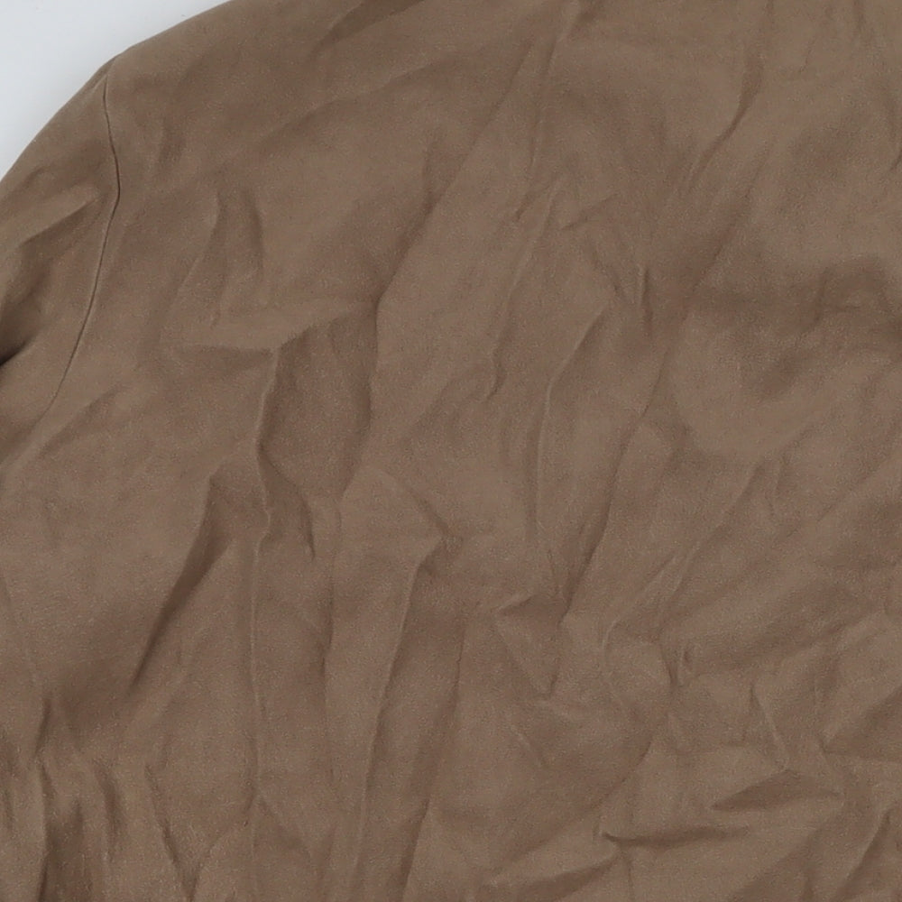 Womens UK Size 24 ELVI Brown Basic Button-Up