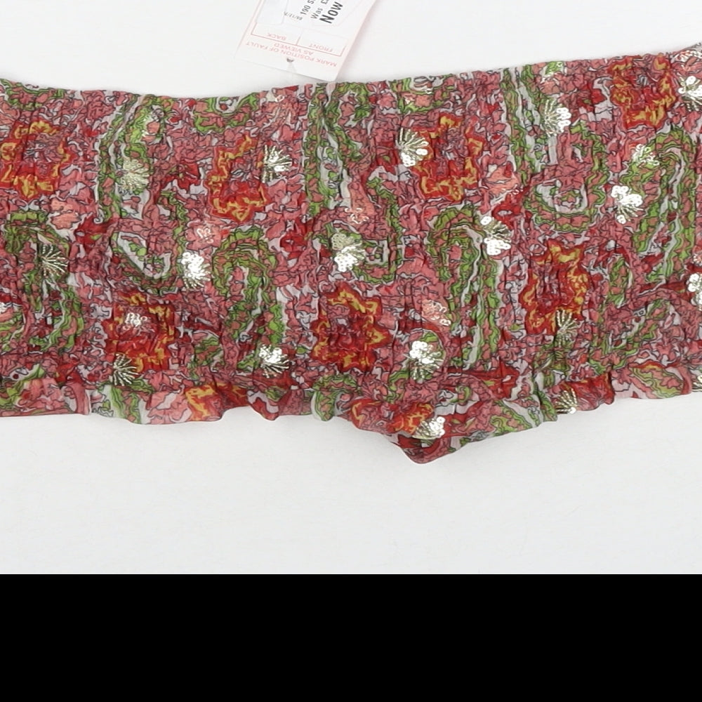 Womens UK Size L South Beach Multicoloured Wrap Tank