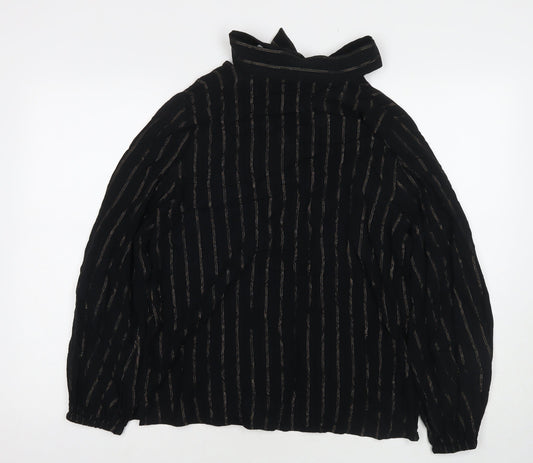 Womens UK Size 12 Marks and Spencer Black Basic Button-Up