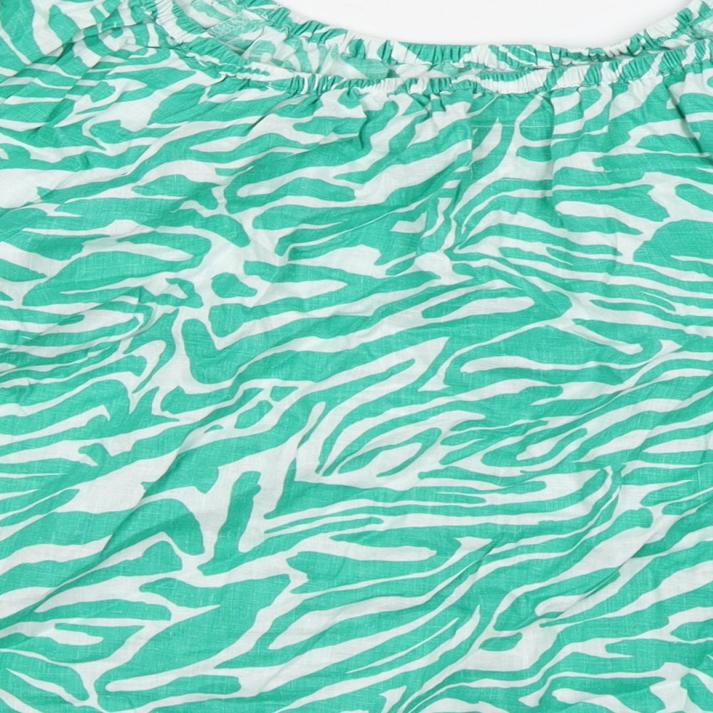Womens UK Size 14 Marks and Spencer Green Basic Blouse