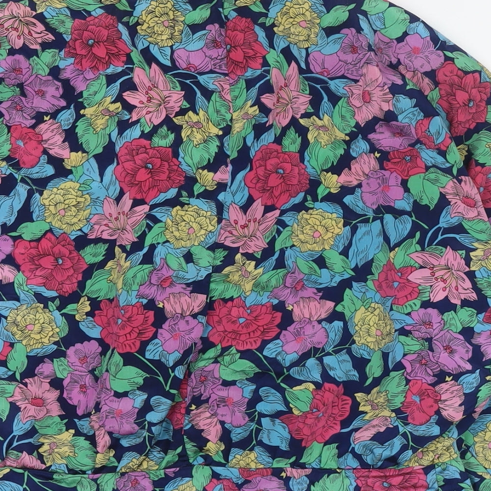 Womens UK Size 10 Solo Multicoloured Basic Button-Up
