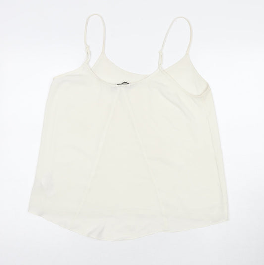 Womens UK Size 14 Oasis White Basic Tank