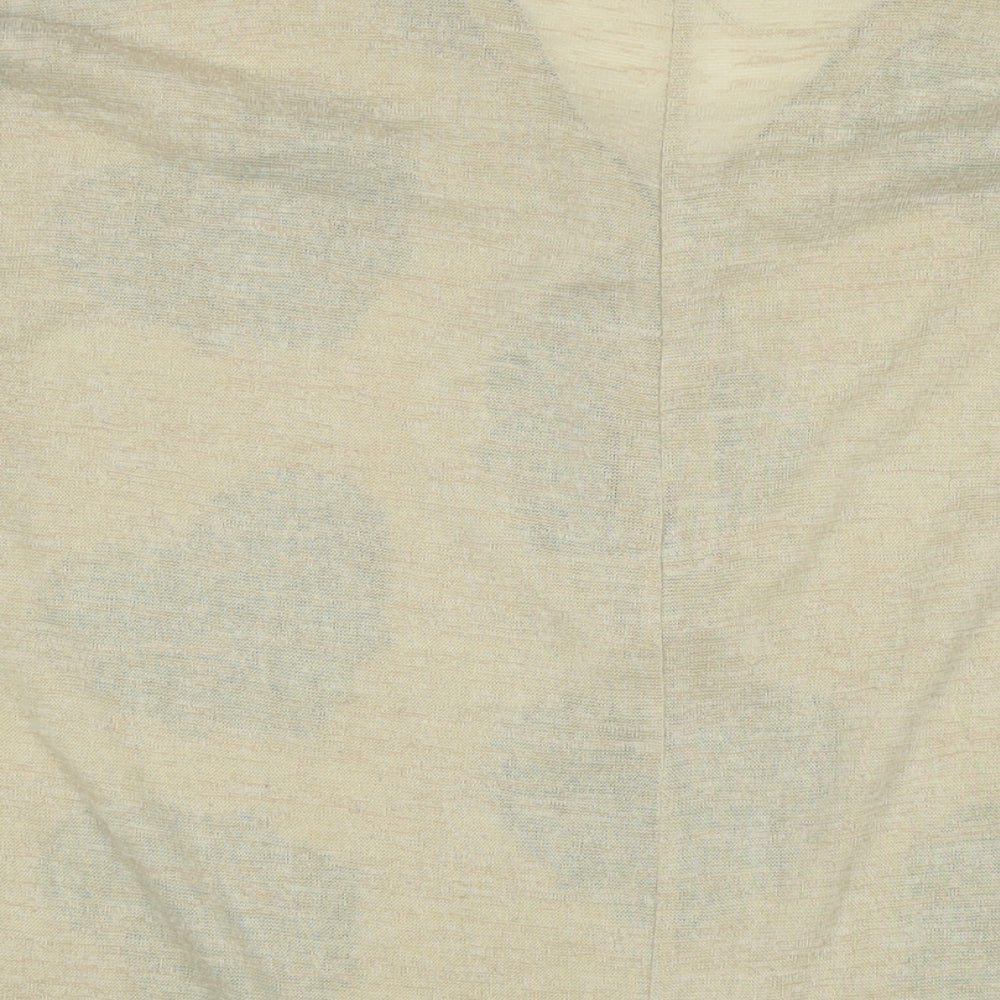 Womens UK Size S Apricot Beige Basic T-Shirt