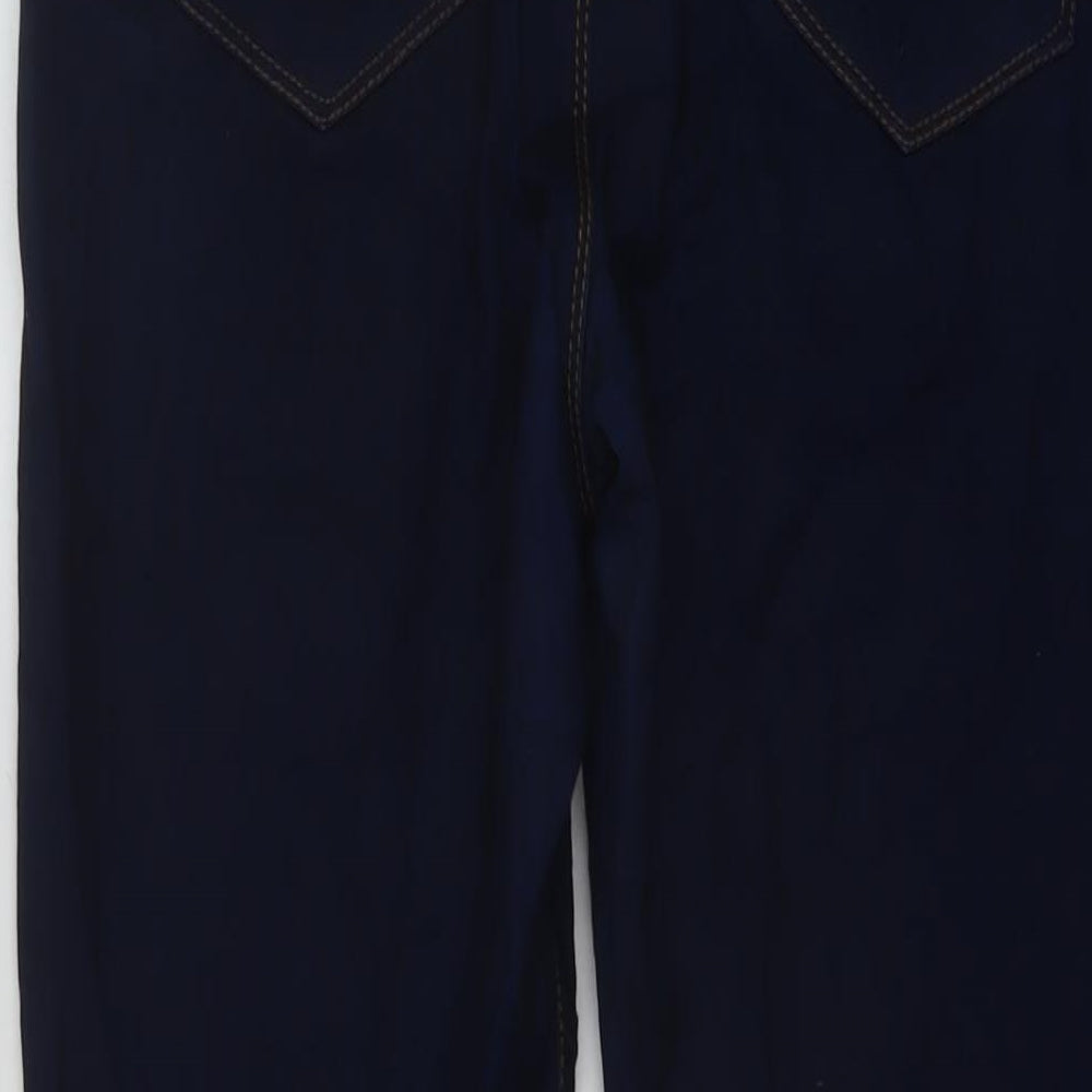 Denim & Co. Womens Blue Cotton Skinny Jeans Size 12 L26 in Regular Button