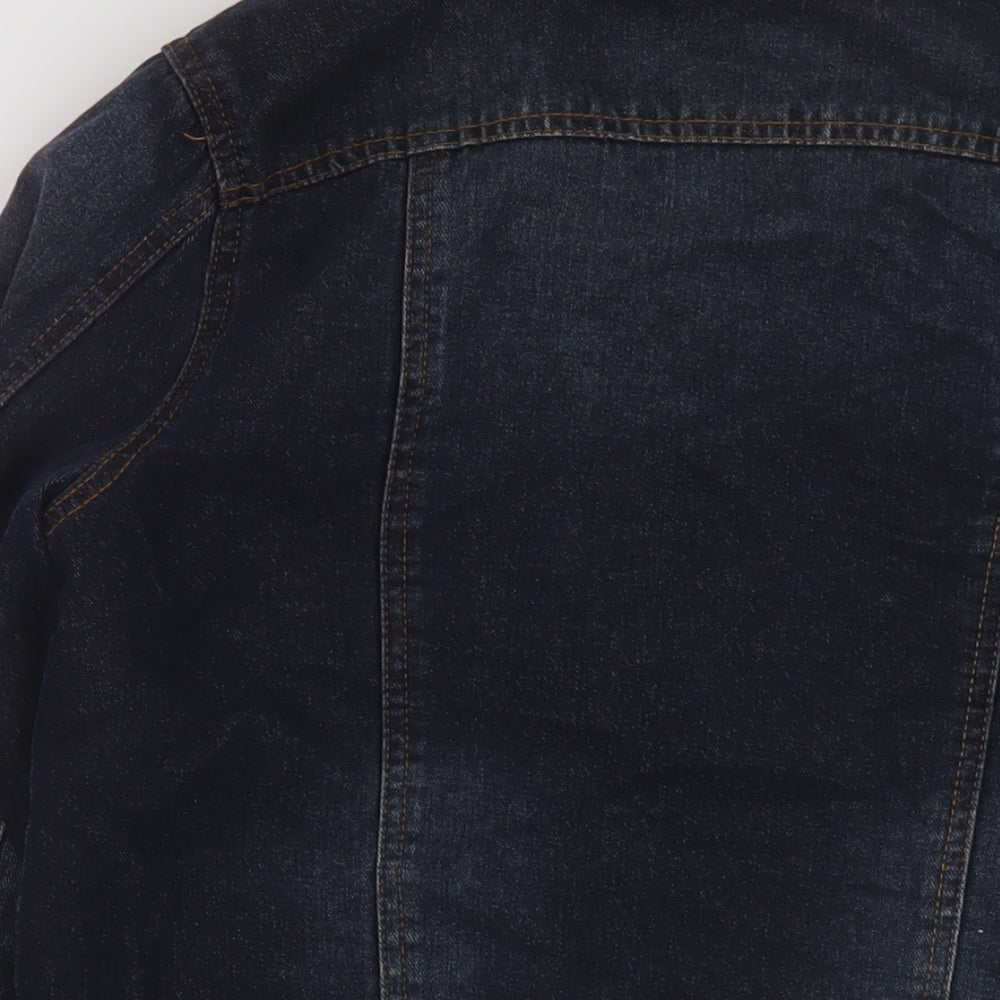 BBJ Womens Blue Jacket Size M Button