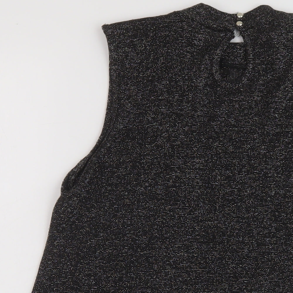 Womens UK Size 12 Dorothy Perkins Black Basic Tank