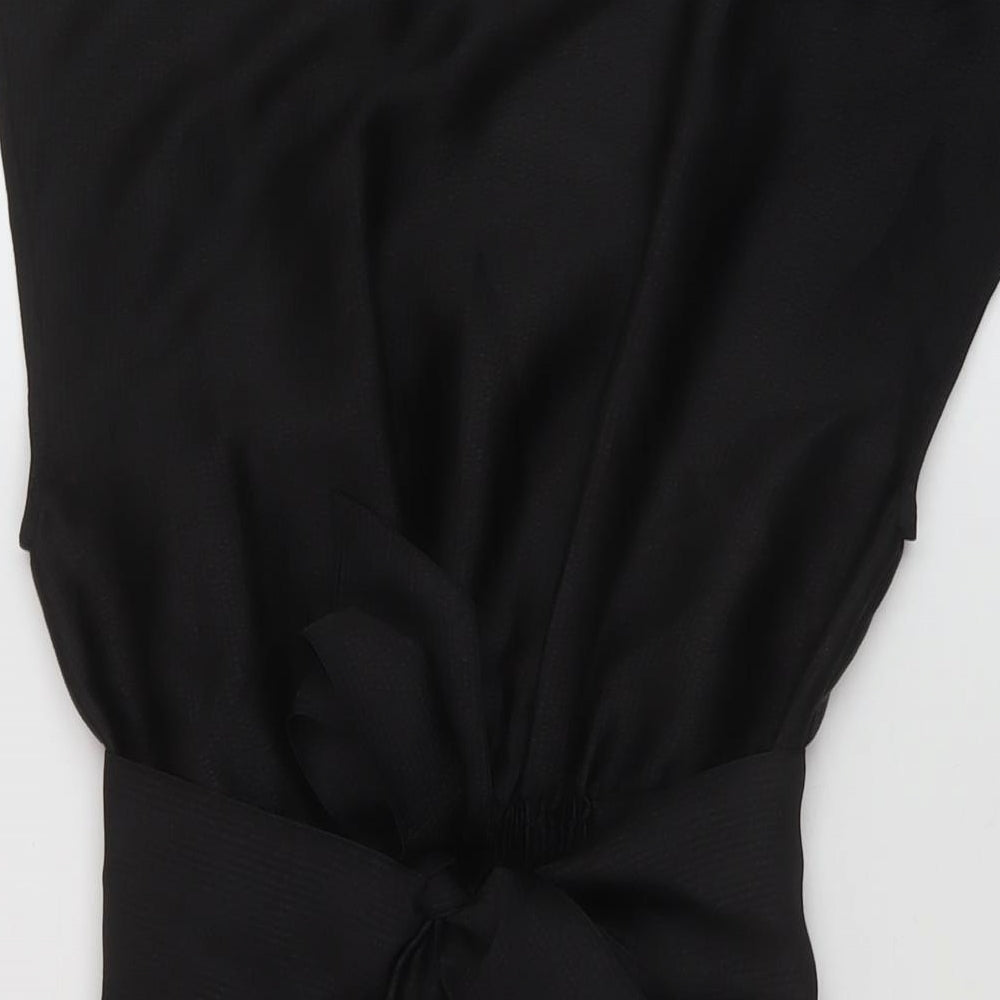H&M Womens Black Polyester A-Line Size 8 Round Neck Pullover