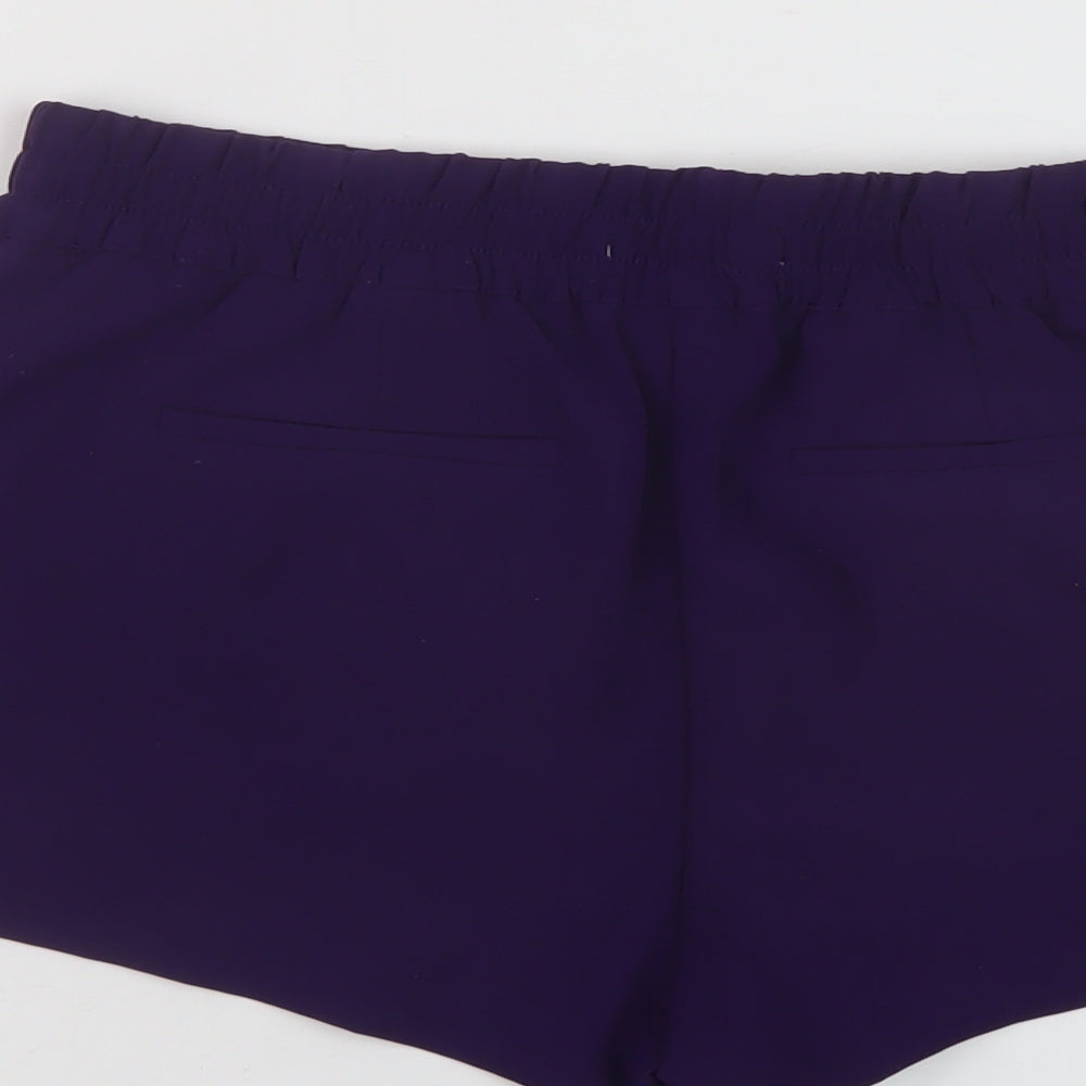 FOREVER 21 Womens Purple Polyester Basic Shorts Size S L3 in Regular Pull On