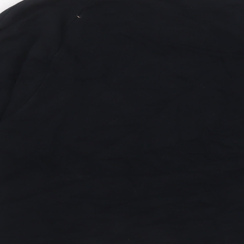 Womens UK Size S Zara Black Basic T-Shirt
