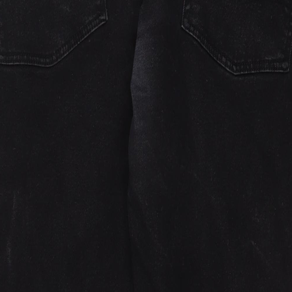 ASOS Mens Black Cotton Tapered Jeans Size 42 in L32 in Regular Zip
