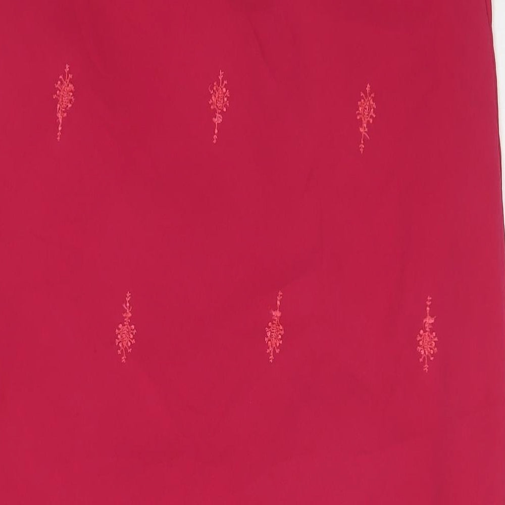 Country Casuals Womens Pink Silk Maxi Skirt Size S