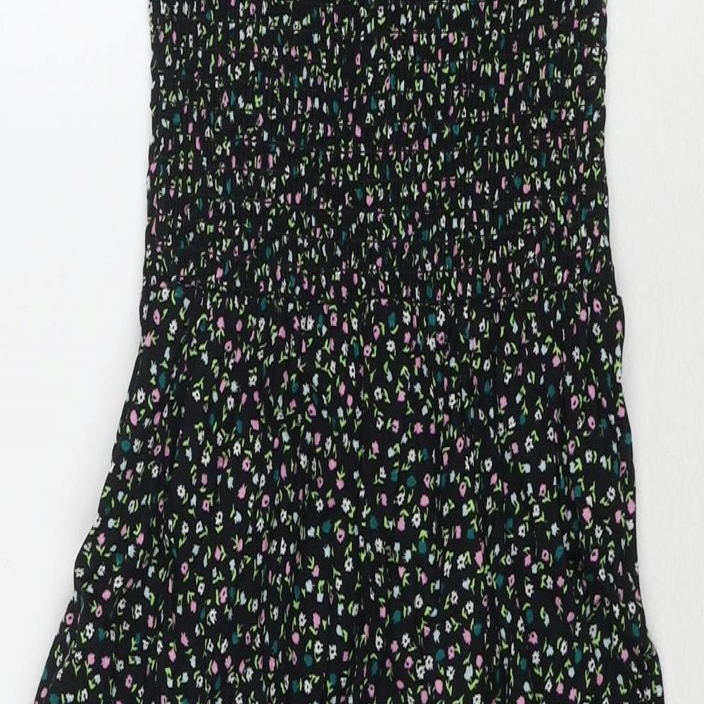 Marks and Spencer Womens Multicoloured Floral Cotton Maxi Size 8 Square Neck Pullover - Strapless