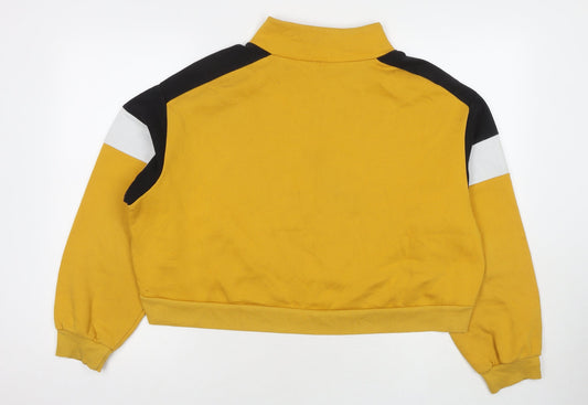 Womens UK Size XL Divided by H&M Yellow Pullover Sweatshirt