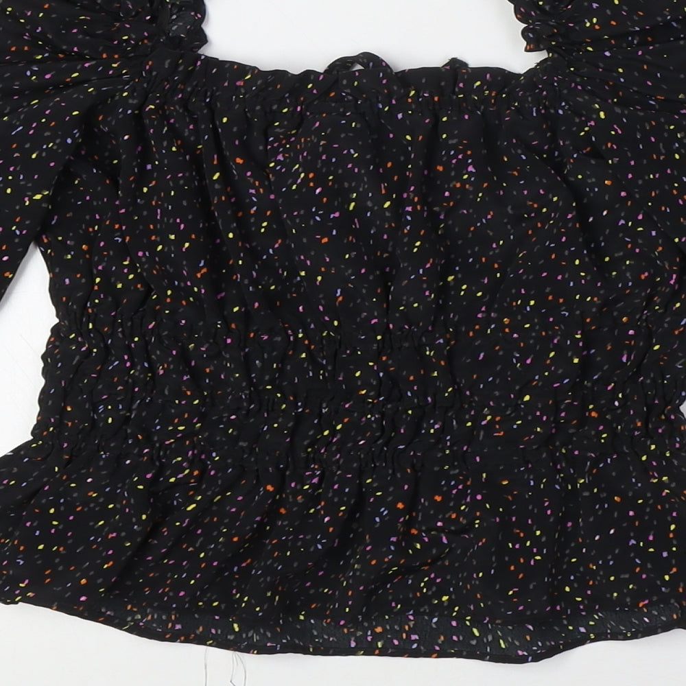 Womens UK Size 4 Topshop Multicoloured Basic Blouse