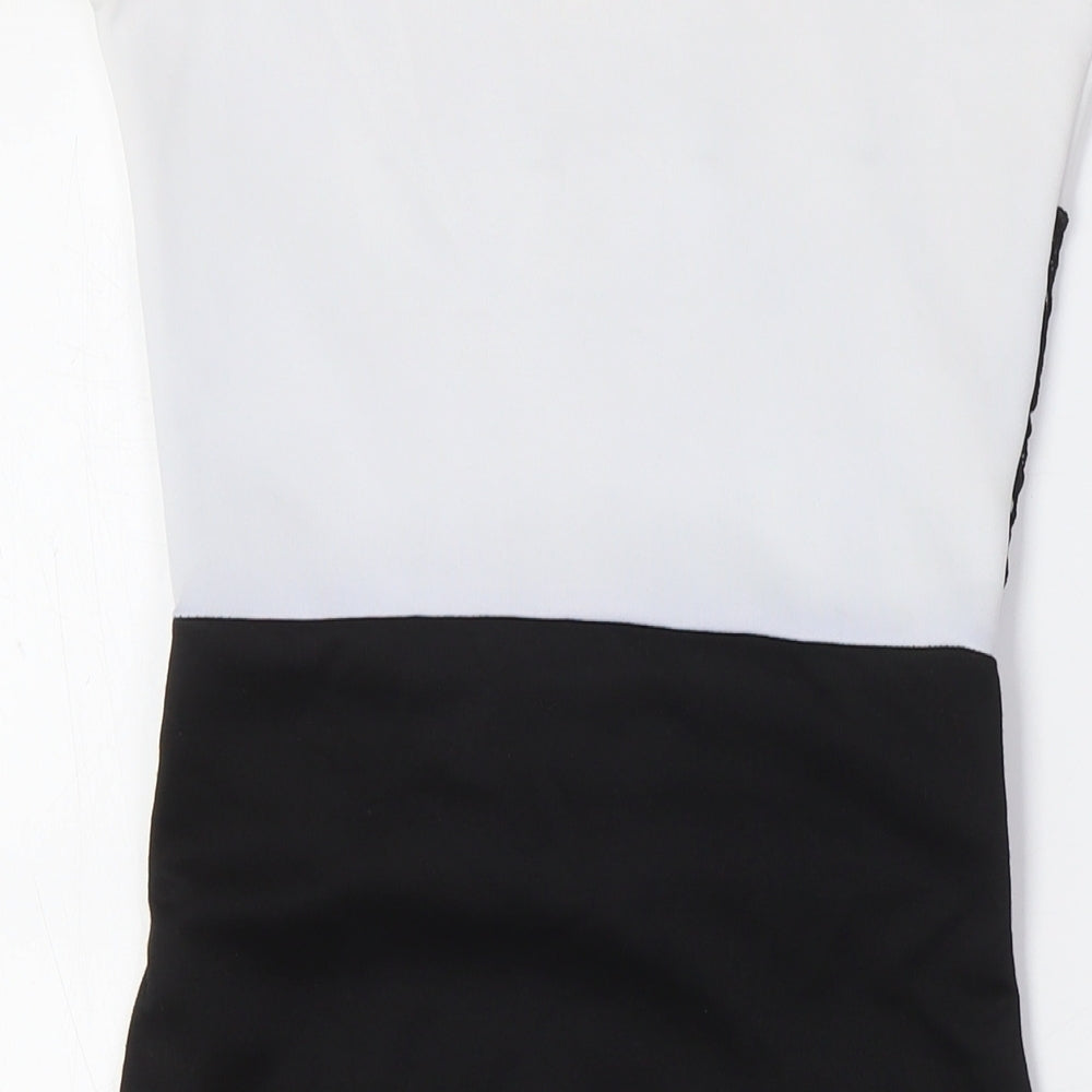 Glamour Babe Womens Black Polyester Pencil Dress Size 8 Round Neck - Lace Waist