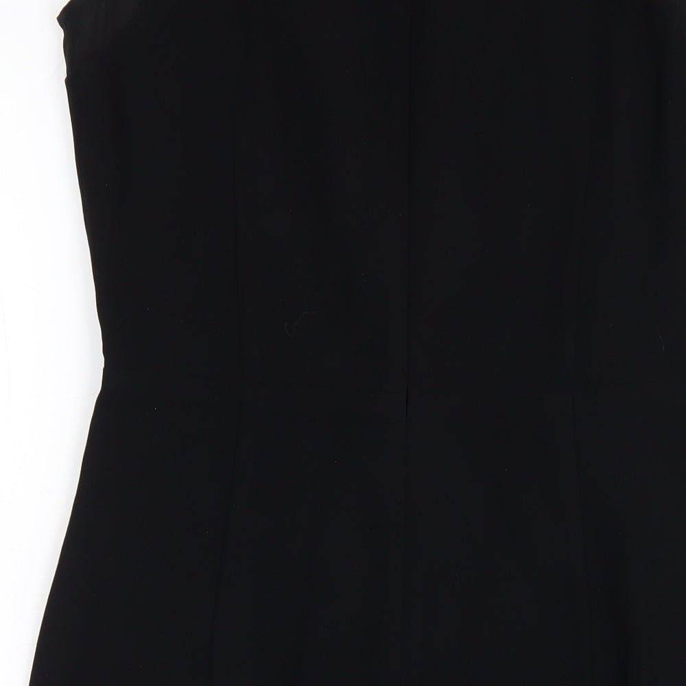 Autograph Womens Black Polyester Pencil Dress Size 10 Round Neck Zip